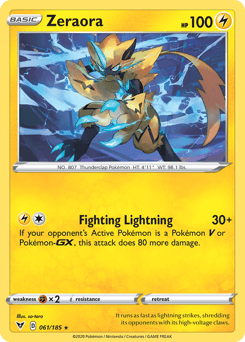 Zeraora (061/185) [Sword & Shield: Vivid Voltage] - Doe's Cards