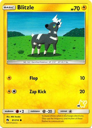 Blitzle (81/214) (Pikachu Stamp #45) [Battle Academy 2020] - Doe's Cards
