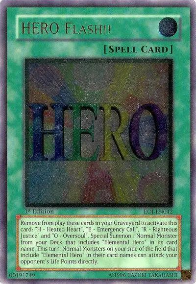 HERO Flash!! [EOJ-EN042] Ultimate Rare - Doe's Cards