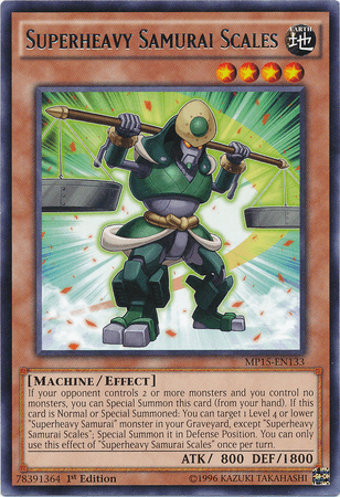 Superheavy Samurai Scales [MP15-EN133] Rare - Doe's Cards