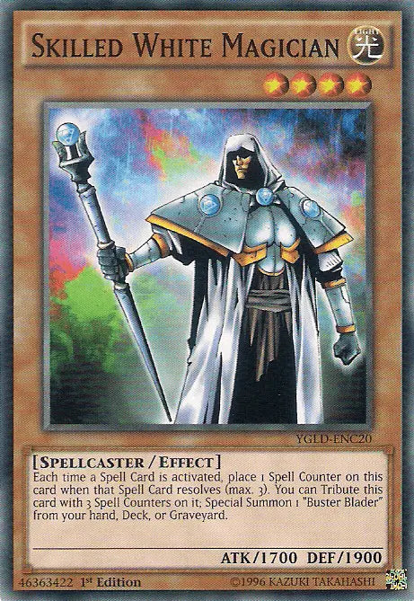 Skilled White Magician [YGLD-ENC20] Common - Doe's Cards
