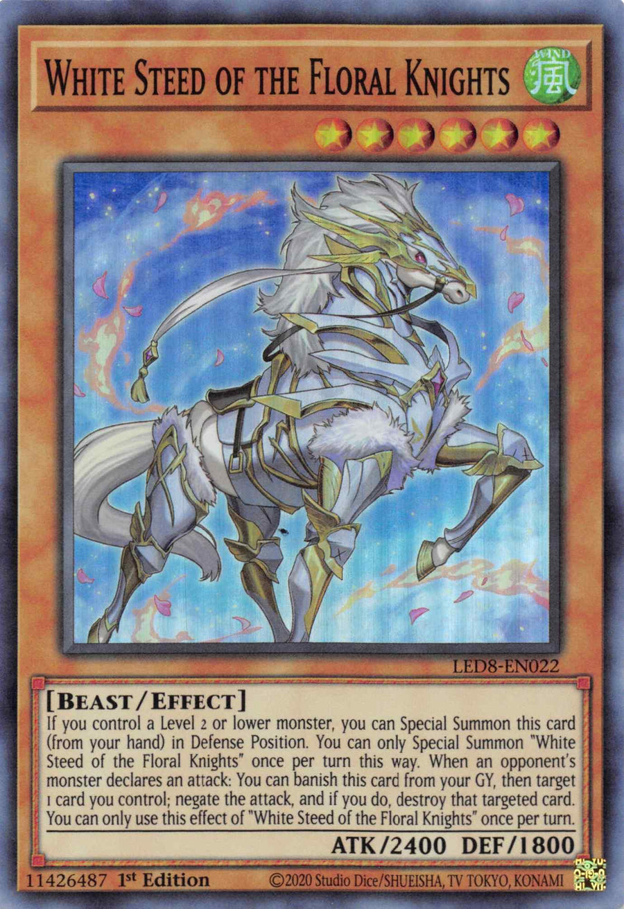 White Steed of the Floral Knights [LED8-EN022] Super Rare - Doe's Cards