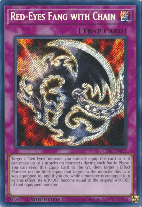 Red-Eyes Fang with Chain [LDS1-EN021] Secret Rare - Doe's Cards