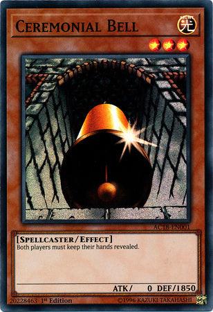 Ceremonial Bell [AC18-EN001] Super Rare - Doe's Cards