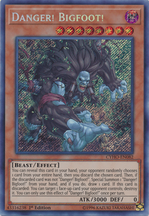 Danger! Bigfoot! [CYHO-EN082] Secret Rare - Doe's Cards