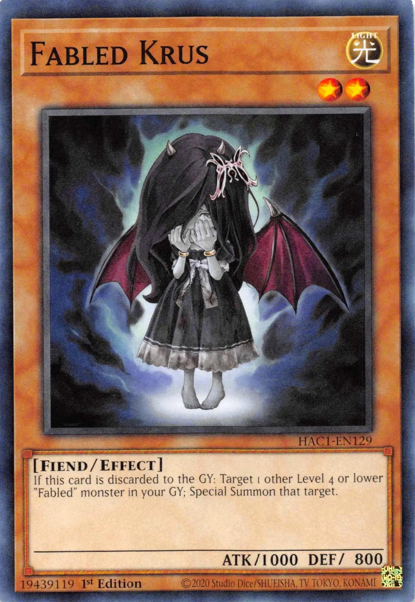 Fabled Krus [HAC1-EN129] Common - Doe's Cards