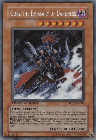 Gorz the Emissary of Darkness [RP02-EN000] Secret Rare - Doe's Cards