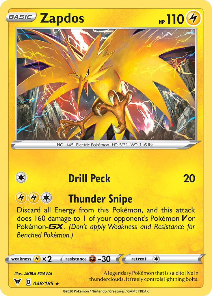 Zapdos (048/185) [Sword & Shield: Vivid Voltage] - Doe's Cards