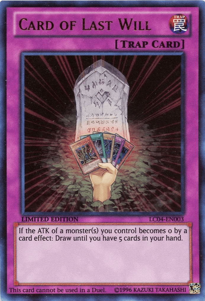 Card of Last Will [LC04-EN003] Ultra Rare - Doe's Cards