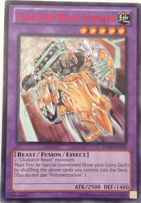 Gladiator Beast Essedarii (Red) [DL18-EN010] Rare - Doe's Cards