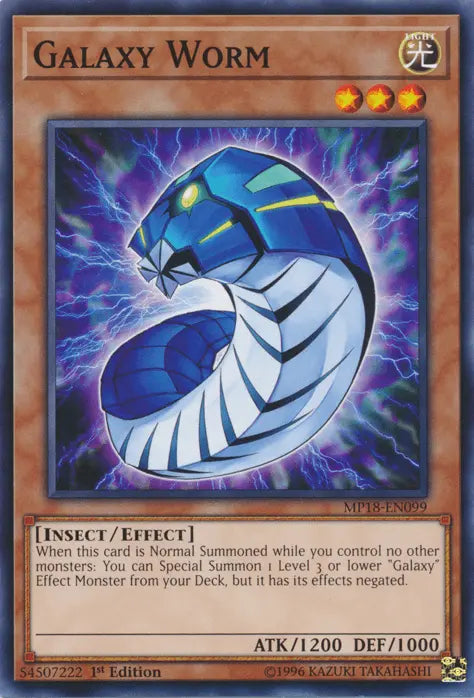 Galaxy Worm [MP18-EN099] Common - Doe's Cards