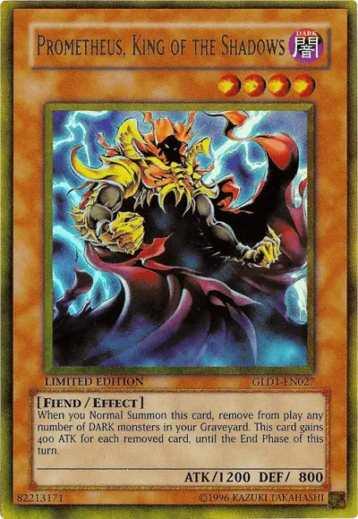 Prometheus, King of the Shadows [GLD1-EN027] Gold Rare - Doe's Cards