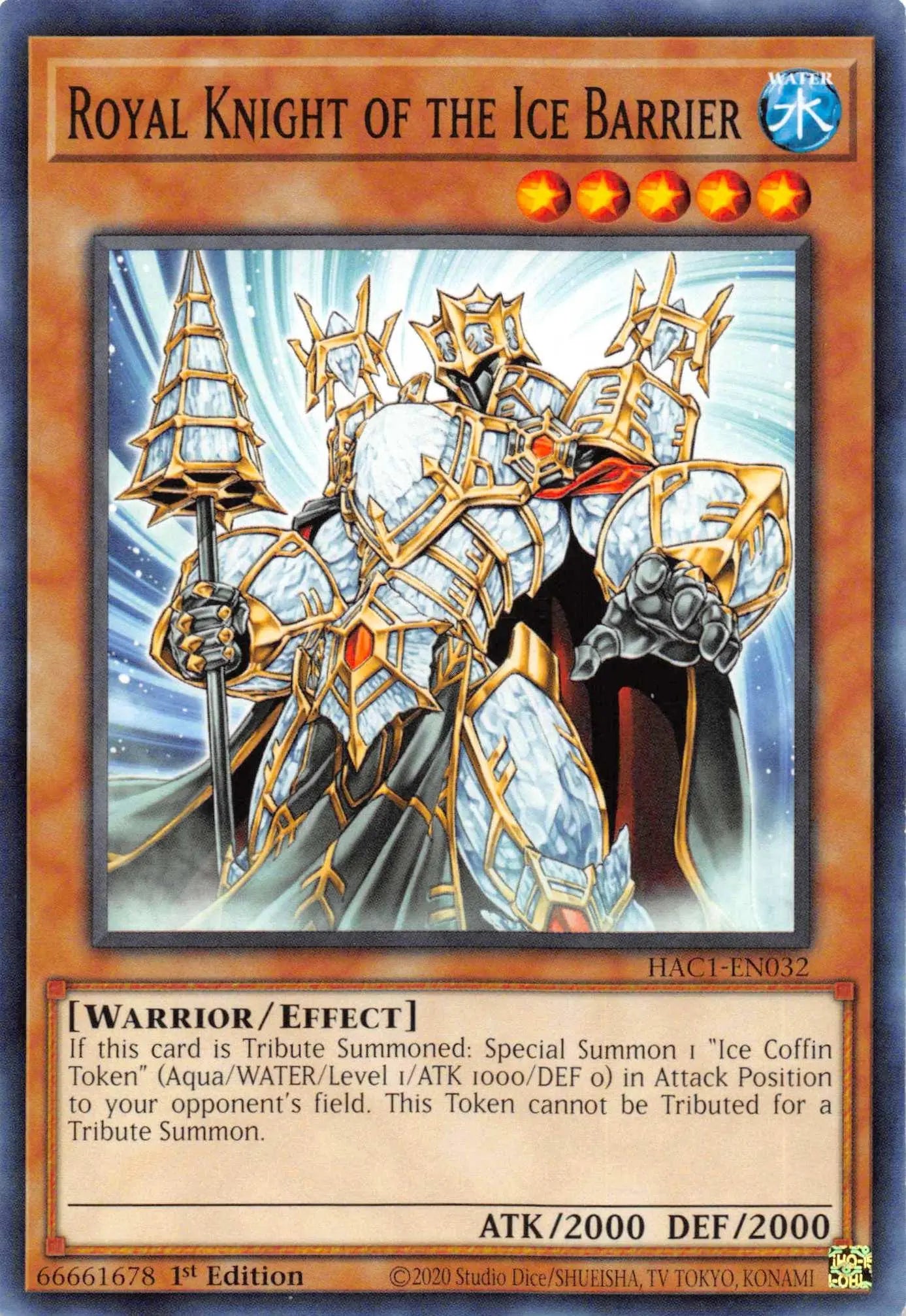 Royal Knight of the Ice Barrier (Duel Terminal) [HAC1-EN032] Parallel Rare - Doe's Cards