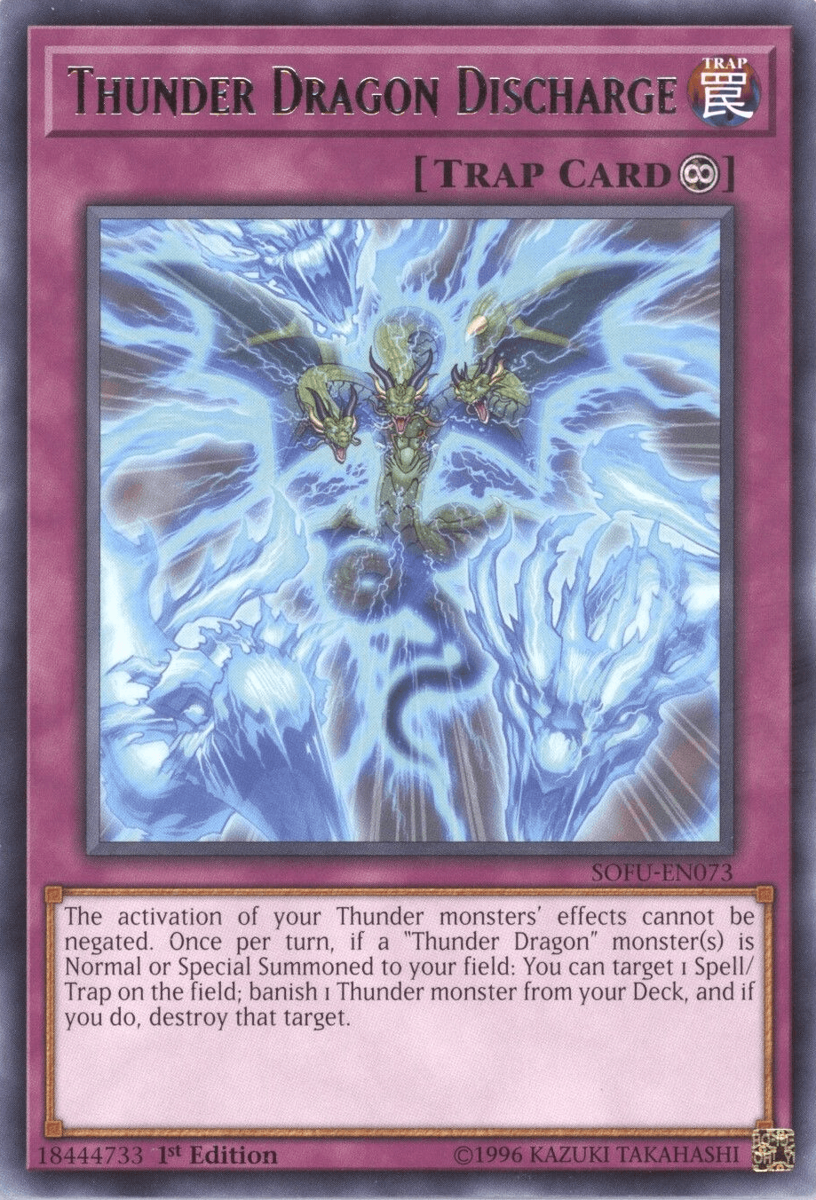 Thunder Dragon Discharge [SOFU-EN073] Rare - Doe's Cards