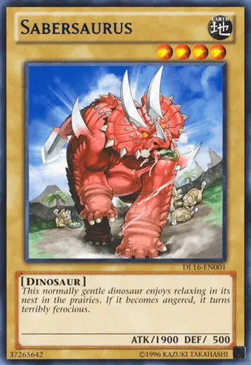 Sabersaurus (Blue) [DL16-EN001] Rare - Doe's Cards