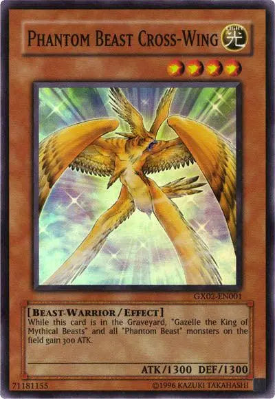 Phantom Beast Cross-Wing [GX02-EN001] Super Rare - Doe's Cards