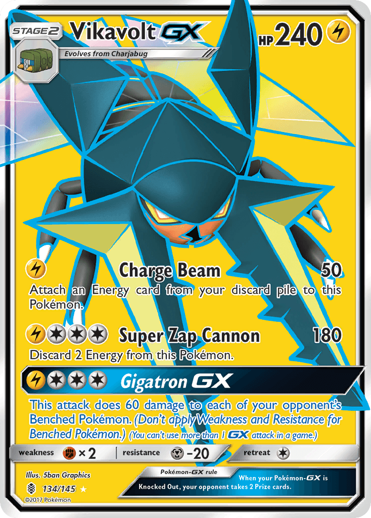 Vikavolt GX (134/145) [Sun & Moon: Guardians Rising] - Doe's Cards