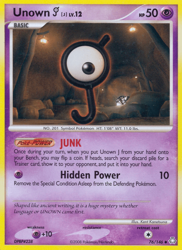 Unown J (76/146) [Diamond & Pearl: Legends Awakened] - Doe's Cards