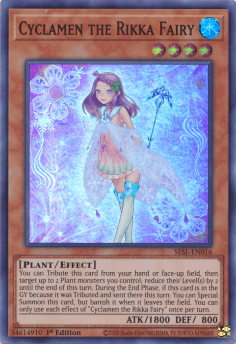 Cyclamen the Rikka Fairy [SESL-EN016] Super Rare - Doe's Cards