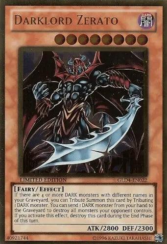 Darklord Zerato [GLD4-EN022] Gold Rare - Doe's Cards