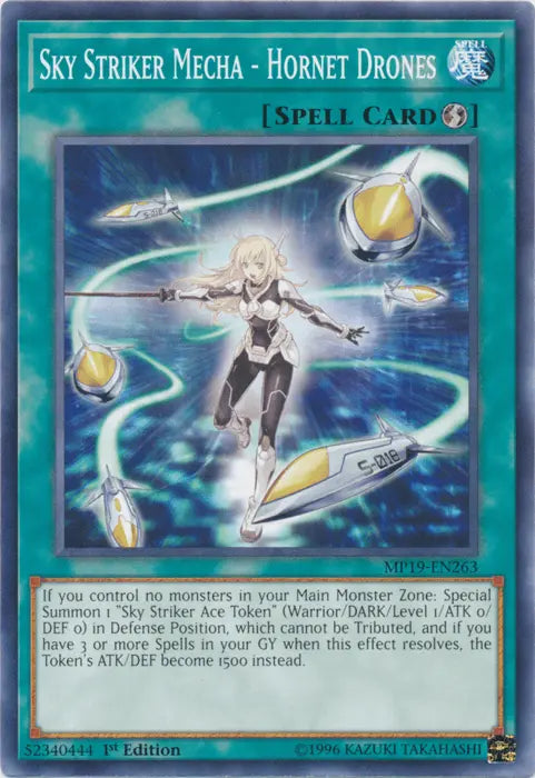 Sky Striker Mecha - Hornet Drones [MP19-EN263] Common - Doe's Cards