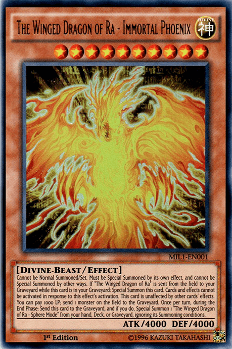 The Winged Dragon of Ra - Immortal Phoenix [MIL1-EN001] Ultra Rare - Doe's Cards