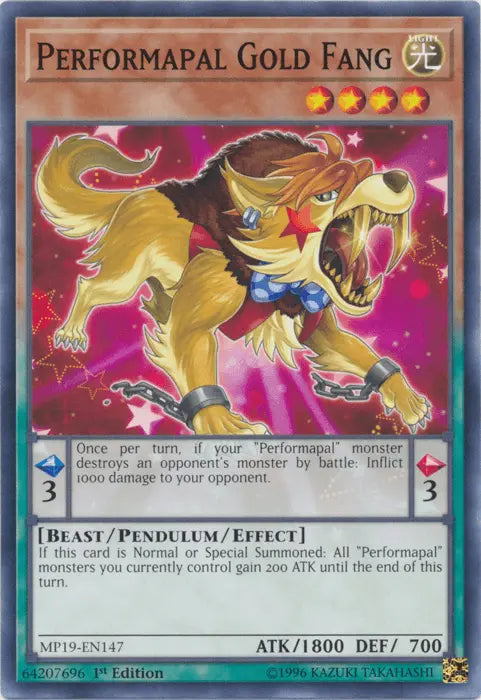 Performapal Gold Fang [MP19-EN147] Common - Doe's Cards