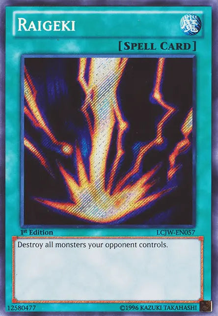 Raigeki [LCJW-EN057] Secret Rare - Doe's Cards