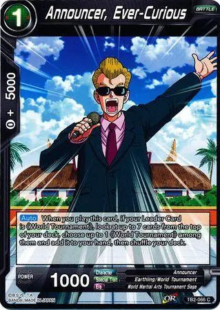 Announcer, Ever-Curious (TB2-066) [World Martial Arts Tournament] - Doe's Cards