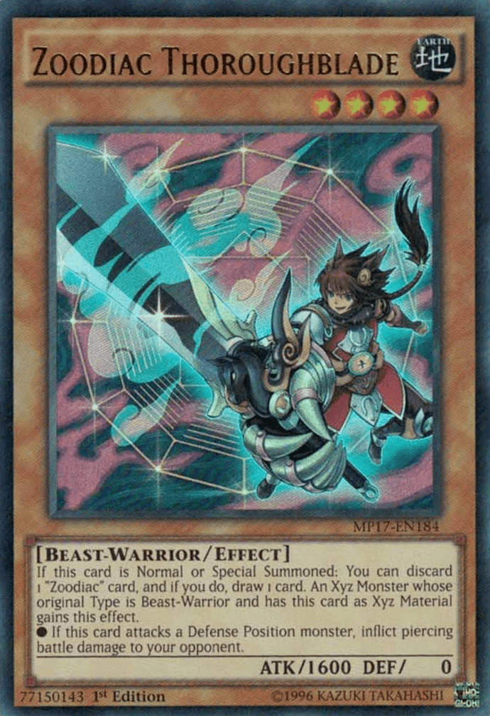 Zoodiac Thoroughblade [MP17-EN184] Ultra Rare - Doe's Cards