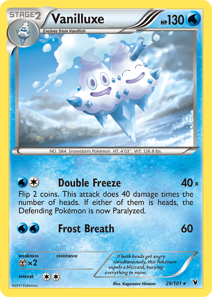 Vanilluxe (29/101) [Black & White: Noble Victories] - Doe's Cards