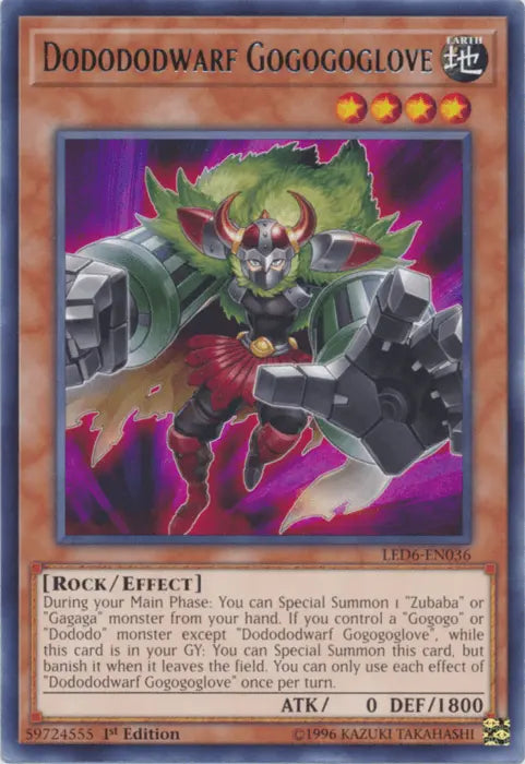 Dodododwarf Gogogoglove [LED6-EN036] Rare - Doe's Cards