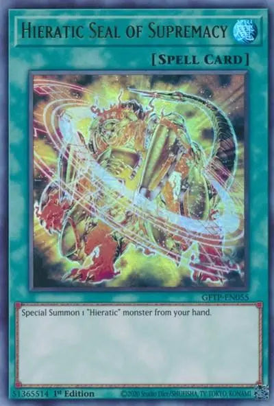 Hieratic Seal of Supremacy [GFTP-EN055] Ultra Rare - Doe's Cards