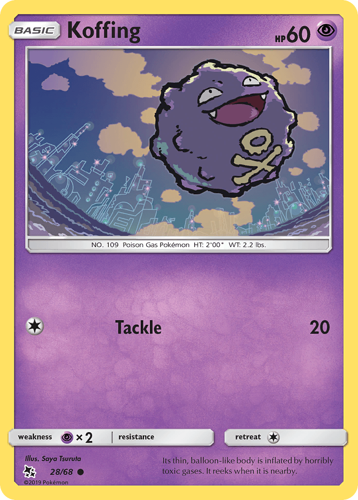 Koffing (28/68) [Sun & Moon: Hidden Fates] - Doe's Cards