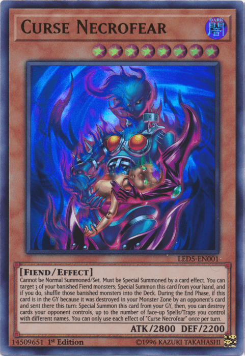 Curse Necrofear [LED5-EN001] Ultra Rare - Doe's Cards