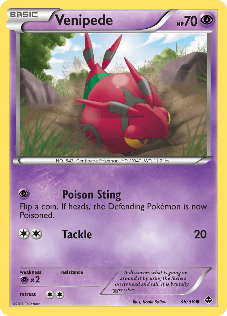 Venipede (38/98) [Black & White: Emerging Powers] - Doe's Cards