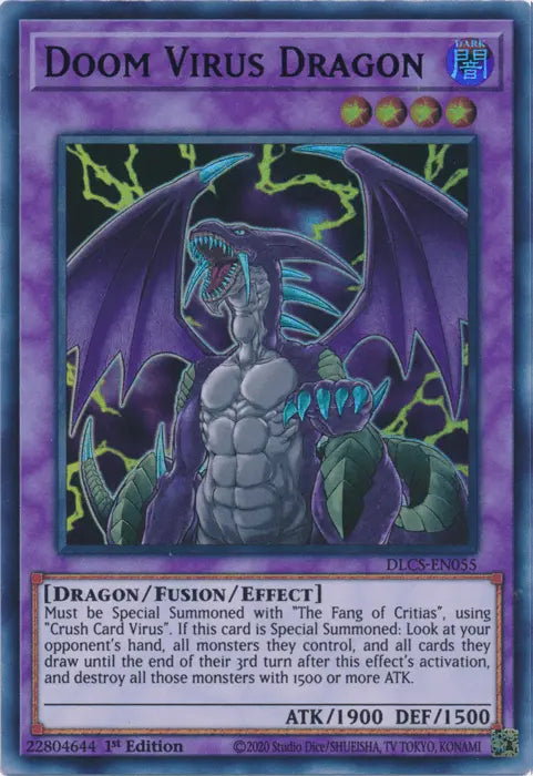 Doom Virus Dragon (Green) [DLCS-EN055] Ultra Rare - Doe's Cards