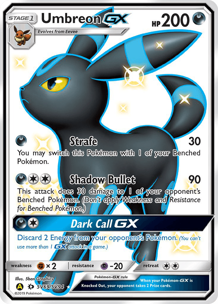 Umbreon GX (SV69/SV94) [Sun & Moon: Hidden Fates - Shiny Vault] - Doe's Cards