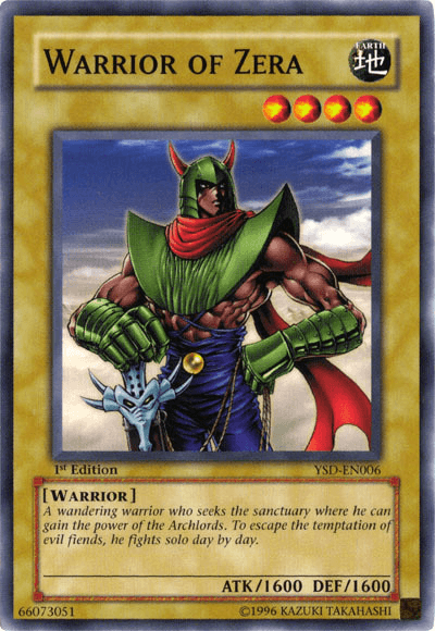 Warrior of Zera [YSD-EN006] Common - Doe's Cards