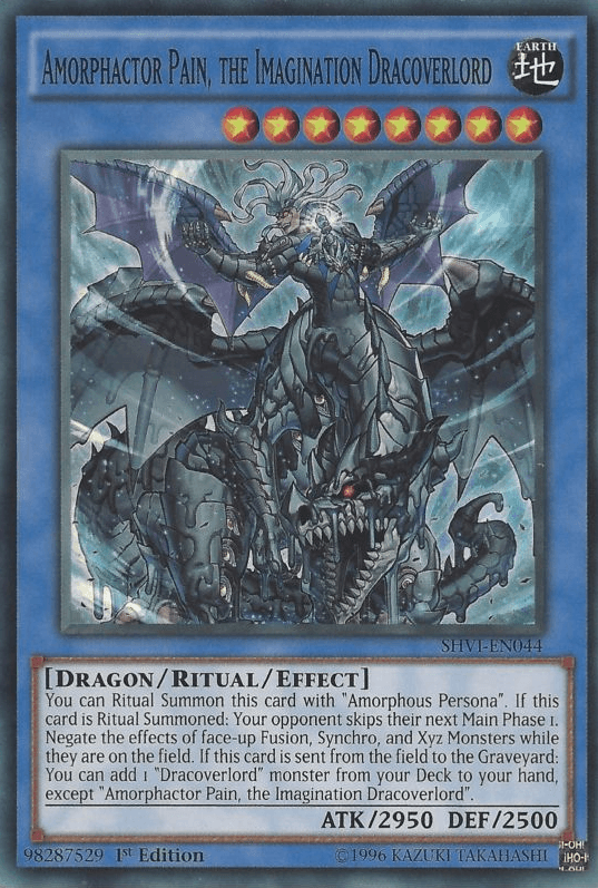 Amorphactor Pain, the Imagination Dracoverlord [SHVI-EN044] Super Rare - Doe's Cards