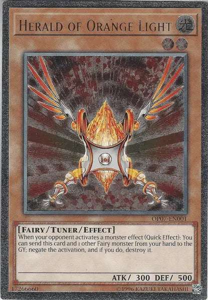 Herald of Orange Light [OP07-EN001] Ultimate Rare - Doe's Cards