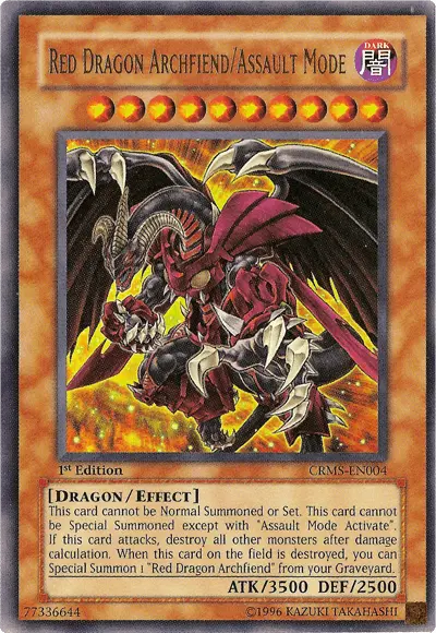 Red Dragon Archfiend/Assault Mode [CRMS-EN004] Ultra Rare - Doe's Cards