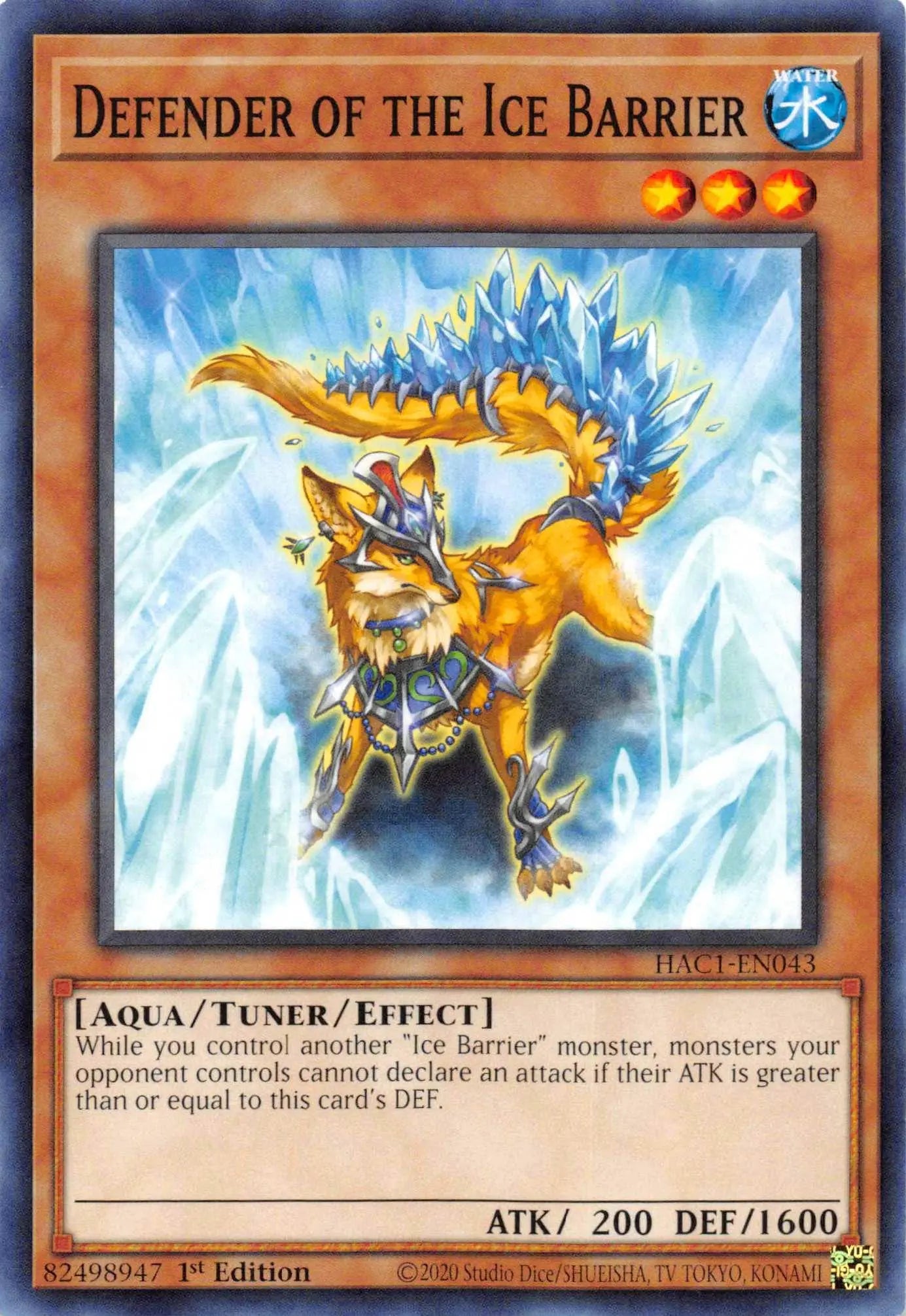 Defender of the Ice Barrier [HAC1-EN043] Common - Doe's Cards