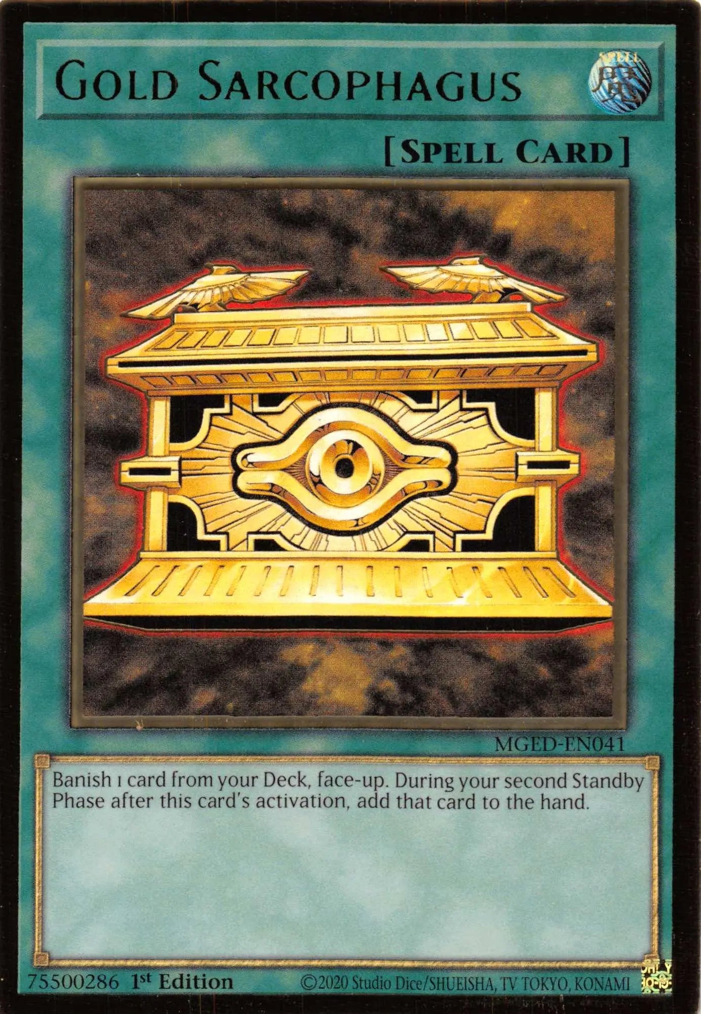 Gold Sarcophagus [MGED-EN041] Gold Rare - Doe's Cards