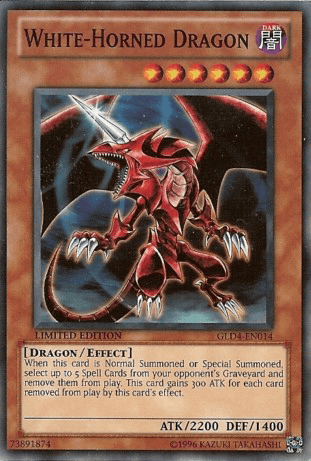 White-Horned Dragon [GLD4-EN014] Common - Doe's Cards