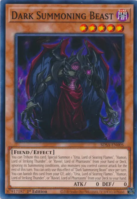 Dark Summoning Beast [SDSA-EN005] Common - Doe's Cards