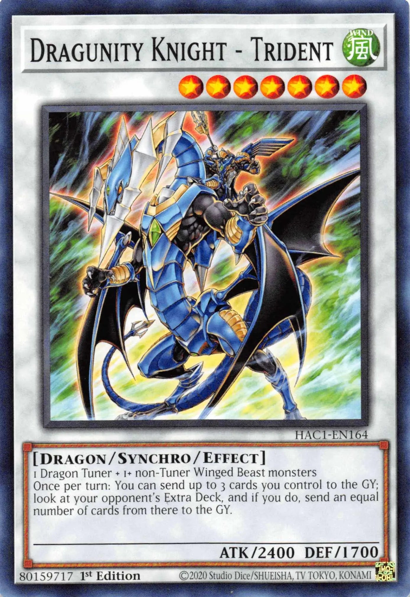 Dragunity Knight - Trident [HAC1-EN164] Common - Doe's Cards