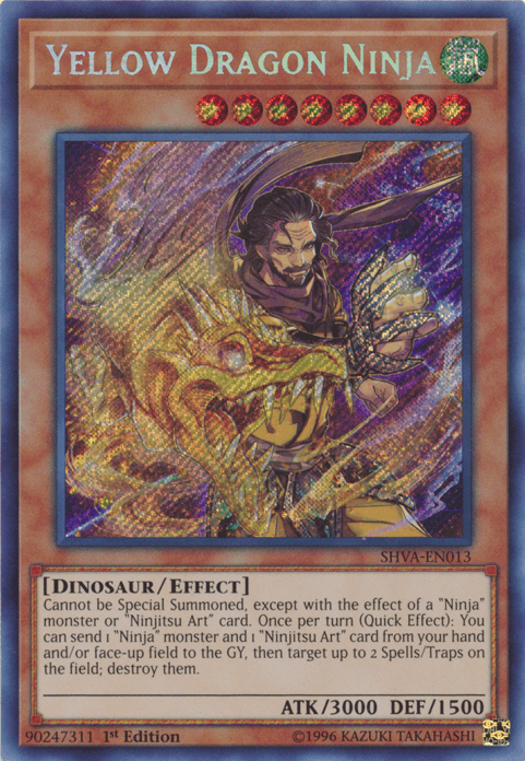 Yellow Dragon Ninja [SHVA-EN013] Secret Rare - Doe's Cards