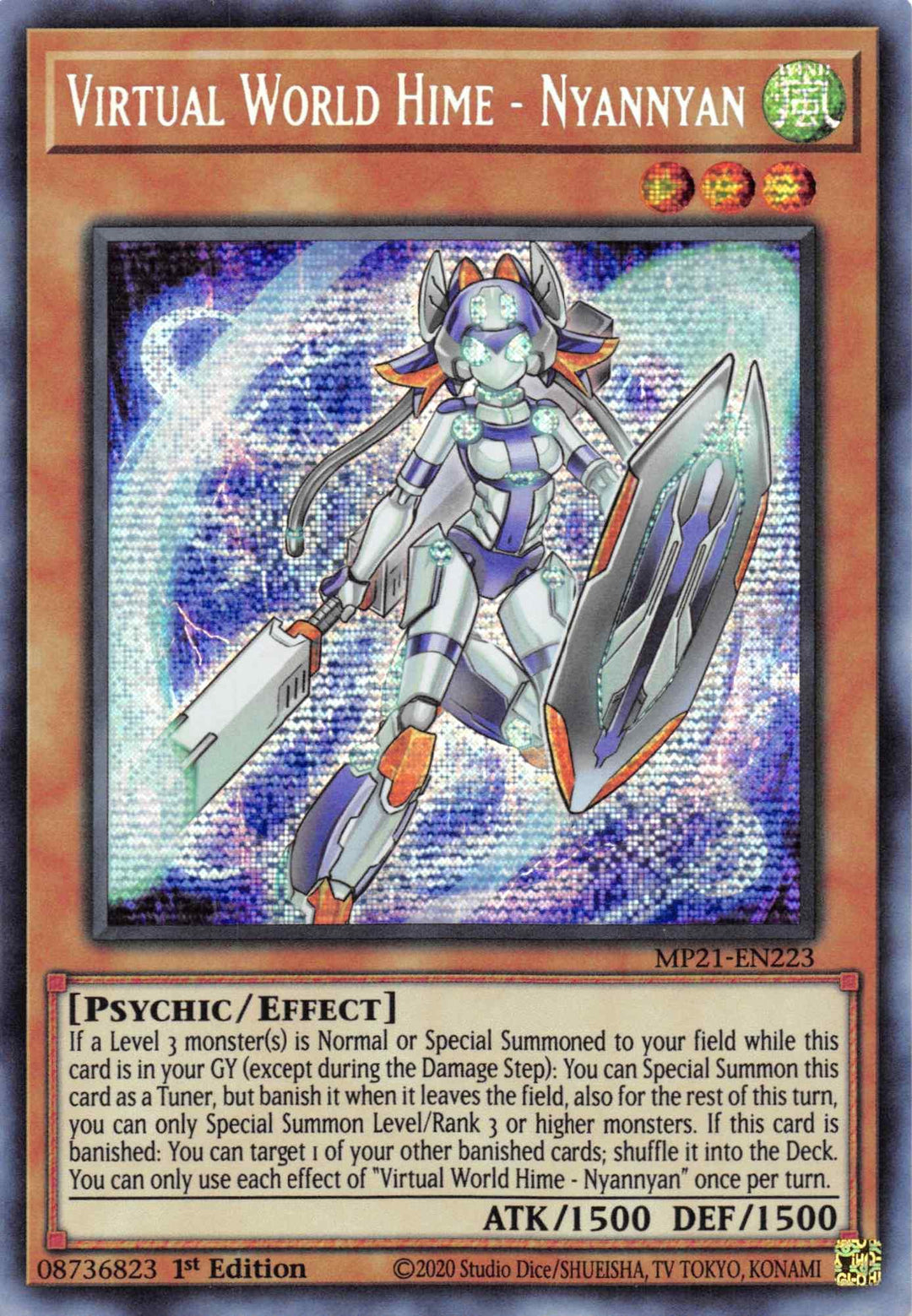 Virtual World Hime - Nyannyan [MP21-EN223] Prismatic Secret Rare - Doe's Cards