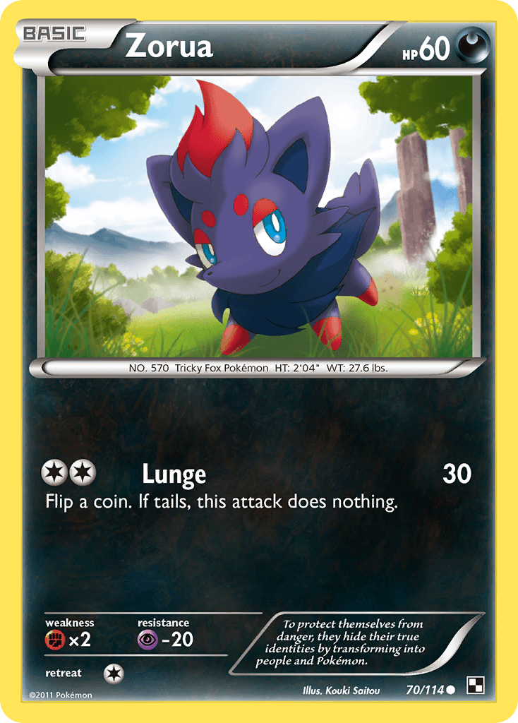 Zorua (70/114) [Black & White: Base Set] - Doe's Cards